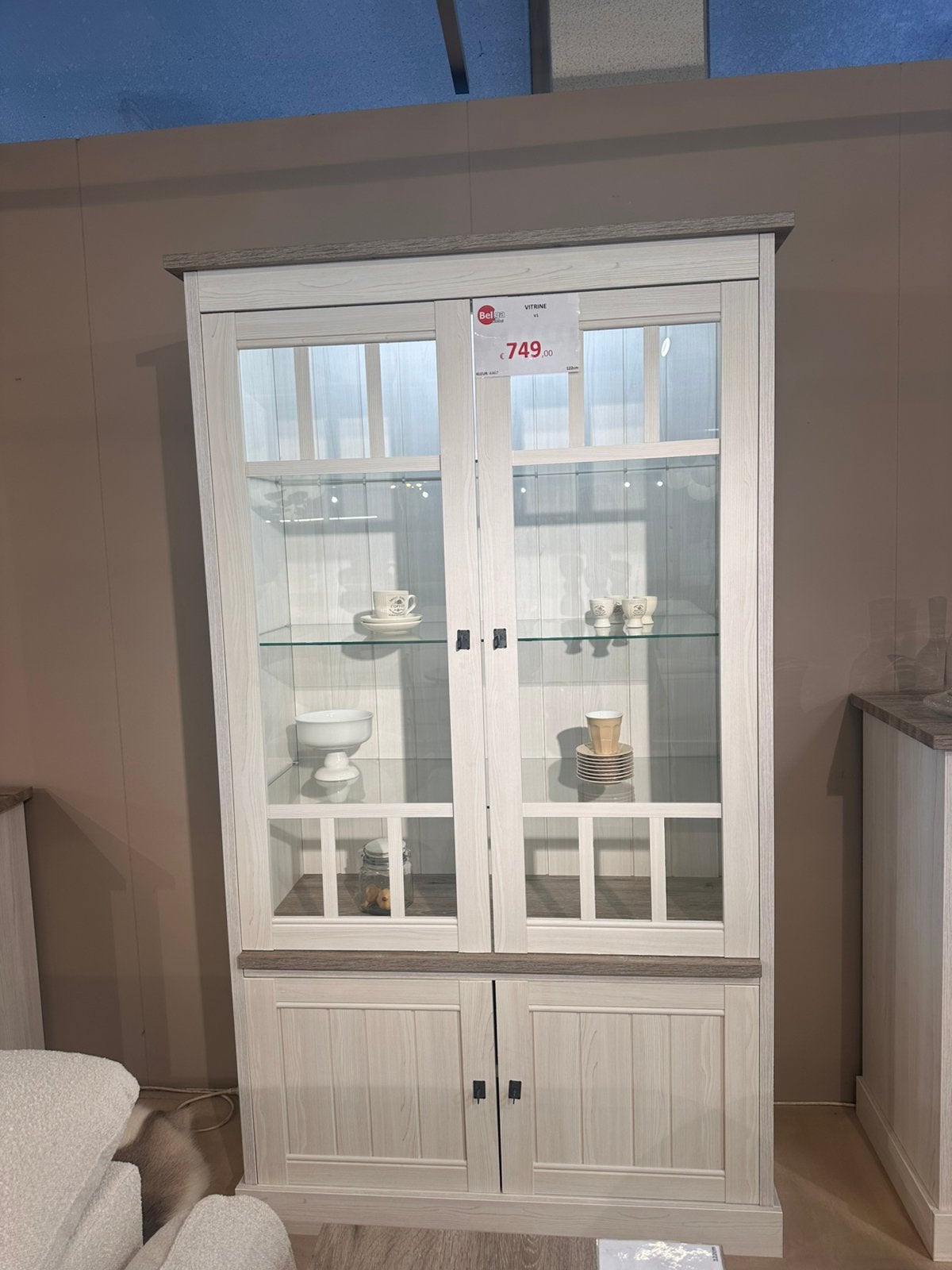Vitrinekast B115cm H211cm D48cm, Huis en Inrichting, Ophalen, Zo goed als nieuw