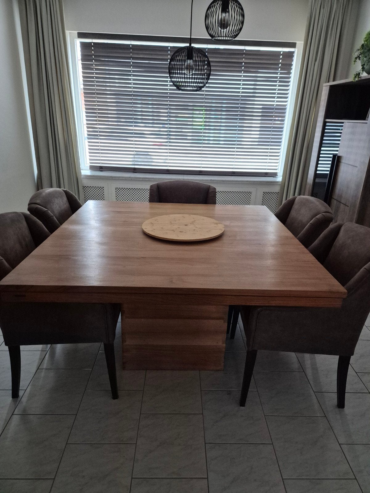 vierkante houten tafel, Huis en Inrichting, Ophalen