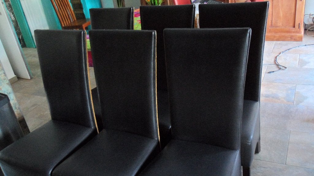 LOT DE 6 CHAISES, Enlèvement, Comme neuf, Noir, Cinq, Six Chaises ou plus