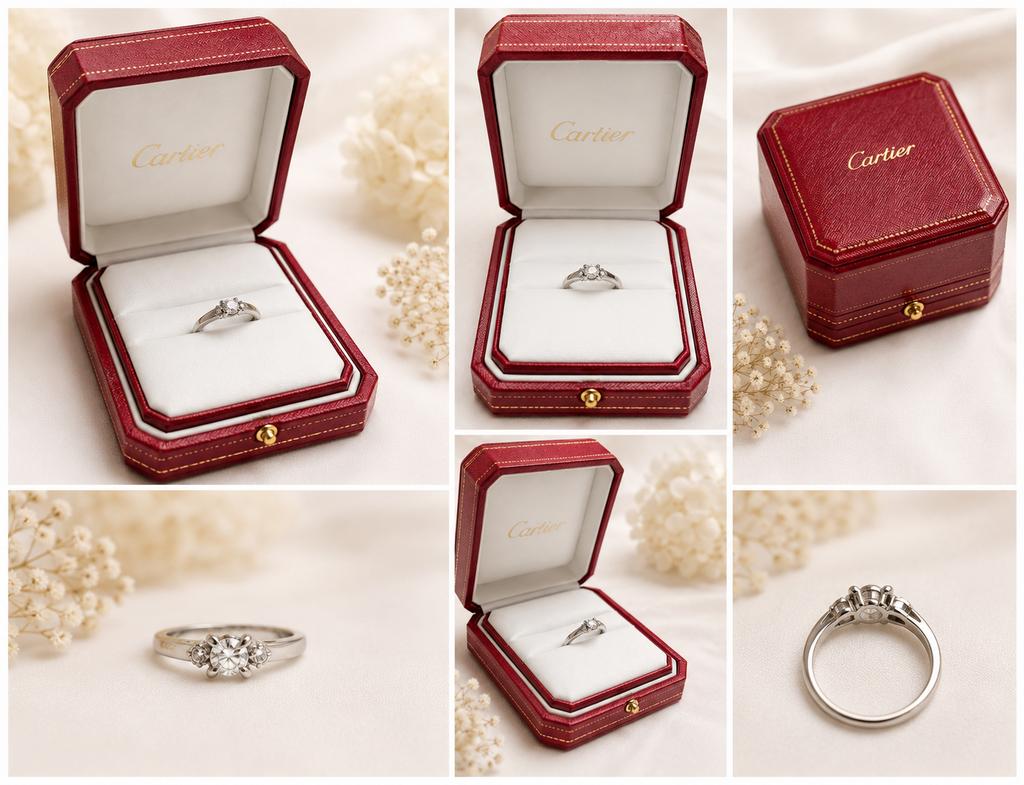 Cartier 0,41 karaats ring/ballerinemodel, Handtassen en Accessoires, Horloges | Dames, Ophalen, Zo goed als nieuw, Overige merken