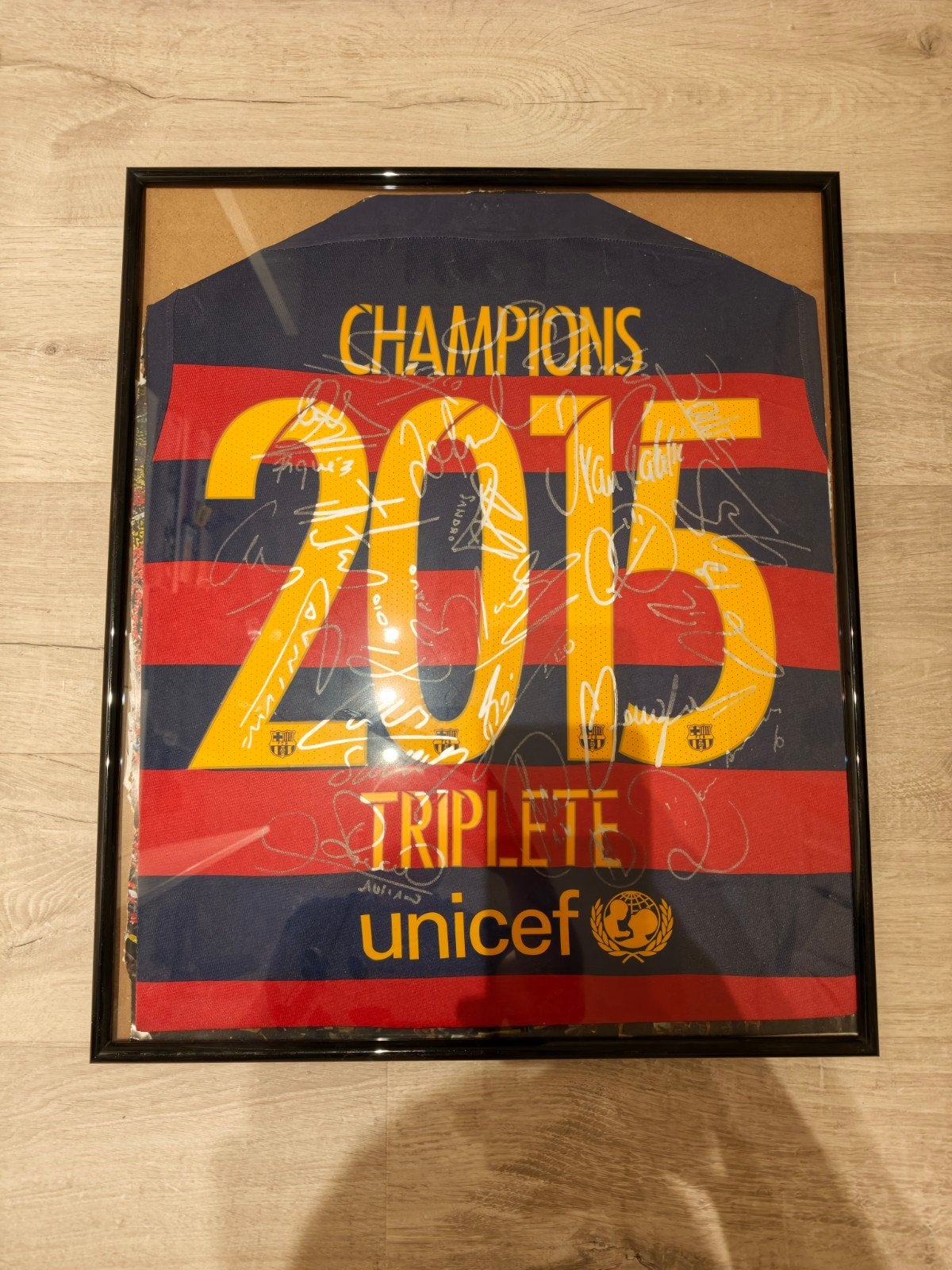 officieel Barcelona Shirt Triplete 2015 gesigneerd (LEES!), Ophalen, Shirt