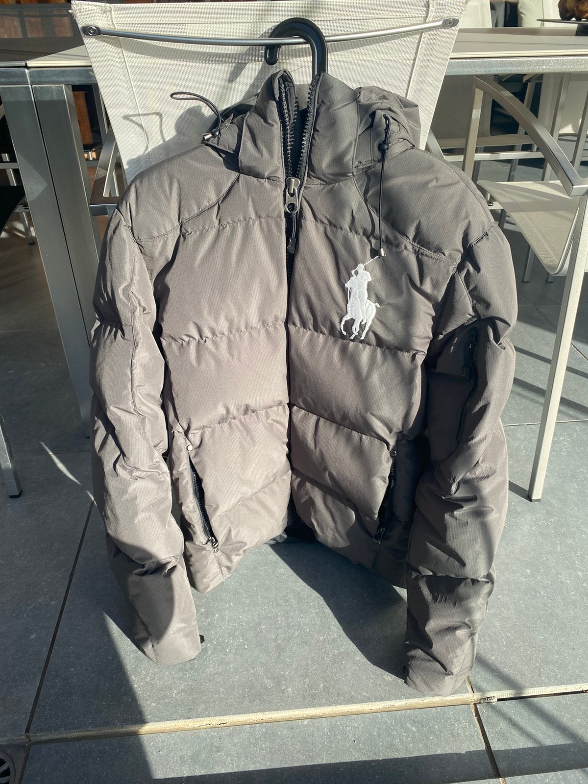 Polo Ralph Lauren Pufferjas/skijas – M, Ophalen of Verzenden, Zo goed als nieuw, Maat 48/50 (M), Grijs