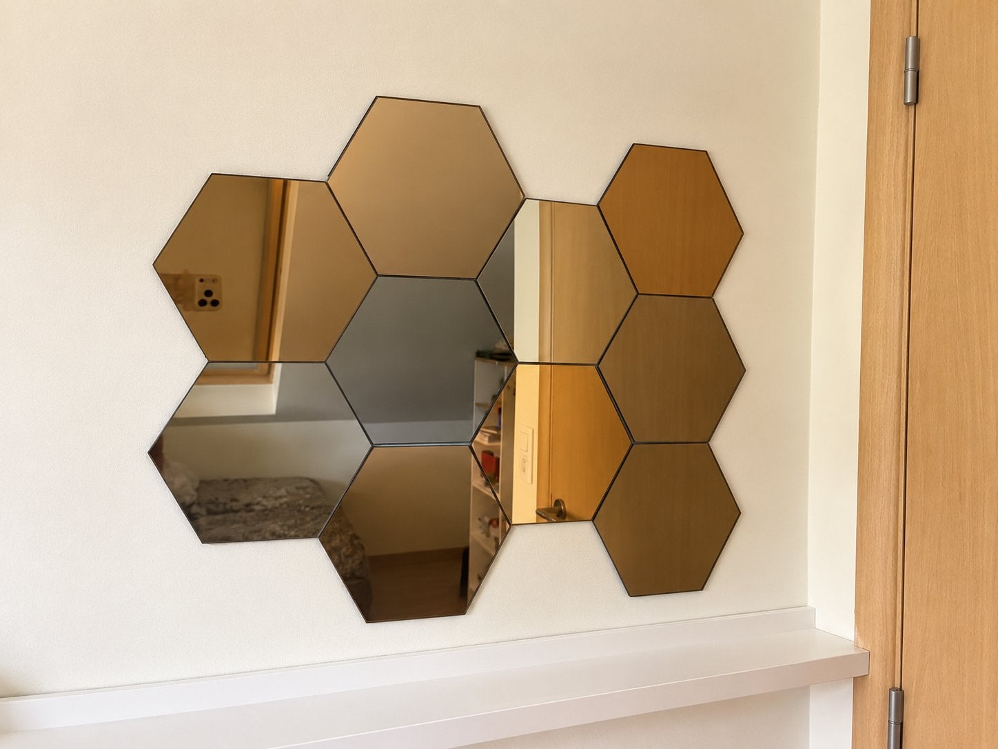 Lot de miroirs hexagonaux IKEA – effet nid d’abeille, Enlèvement, Comme neuf