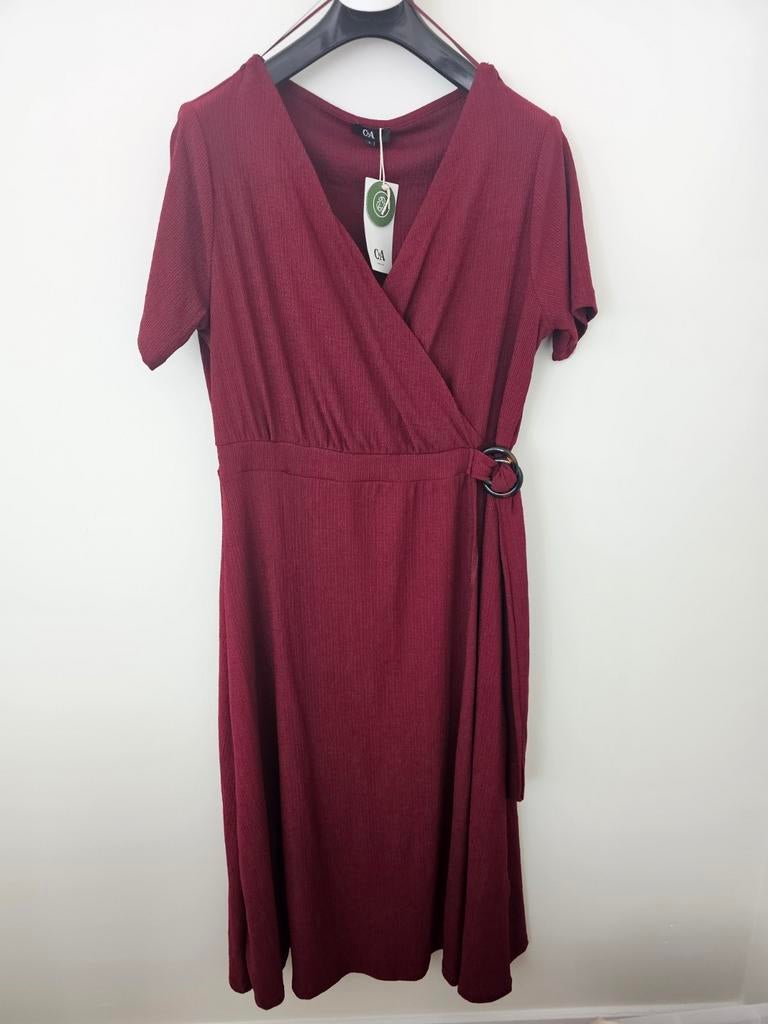 Jurk bordeaux, Kleding | Dames, Ophalen of Verzenden, Nieuw, Maat 42/44 (L), Overige kleuren