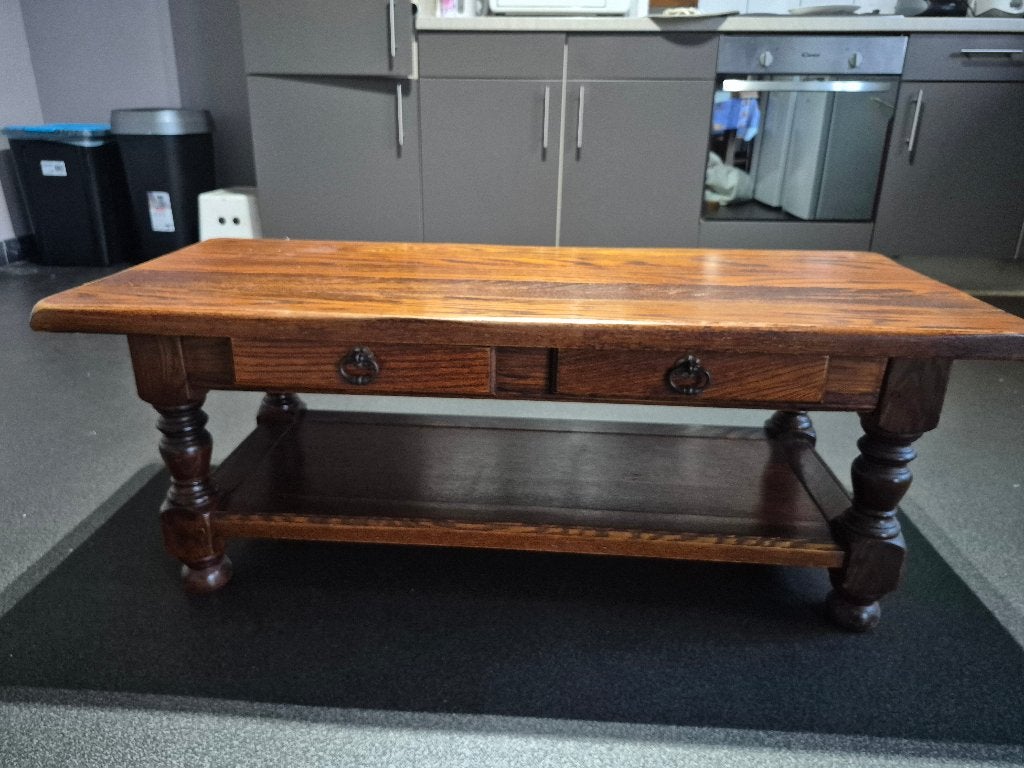 table de salon, Maison & Meubles, Enlèvement, Utilisé, Rectangulaire, Chêne