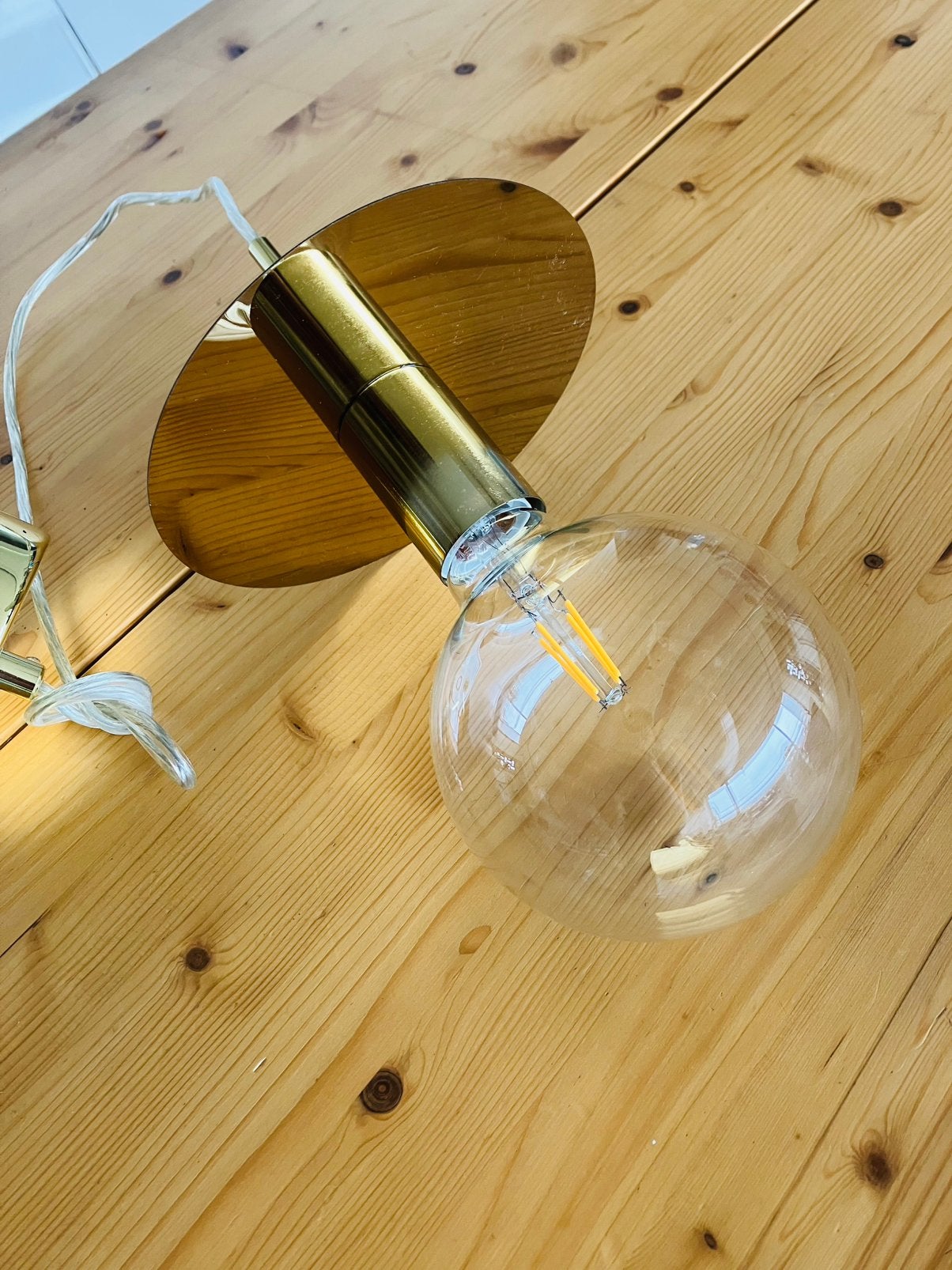 Lampe suspendue dorée, Enlèvement, Utilisé, Métal, E27 (grand)