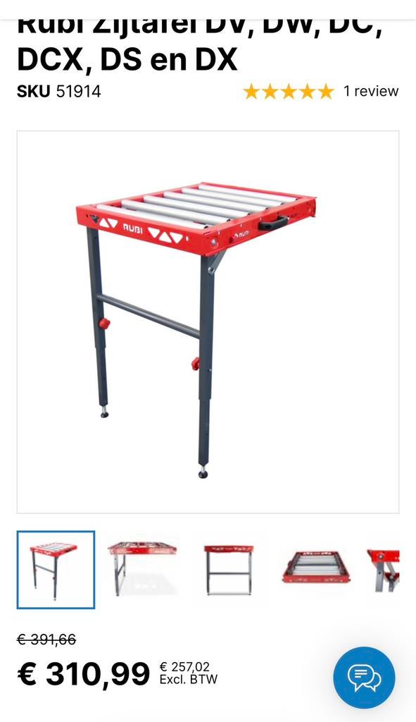 Zijtafel rubi dc tegelzaagmachine, Doe-het-zelf en Bouw, Ophalen, Zo goed als nieuw