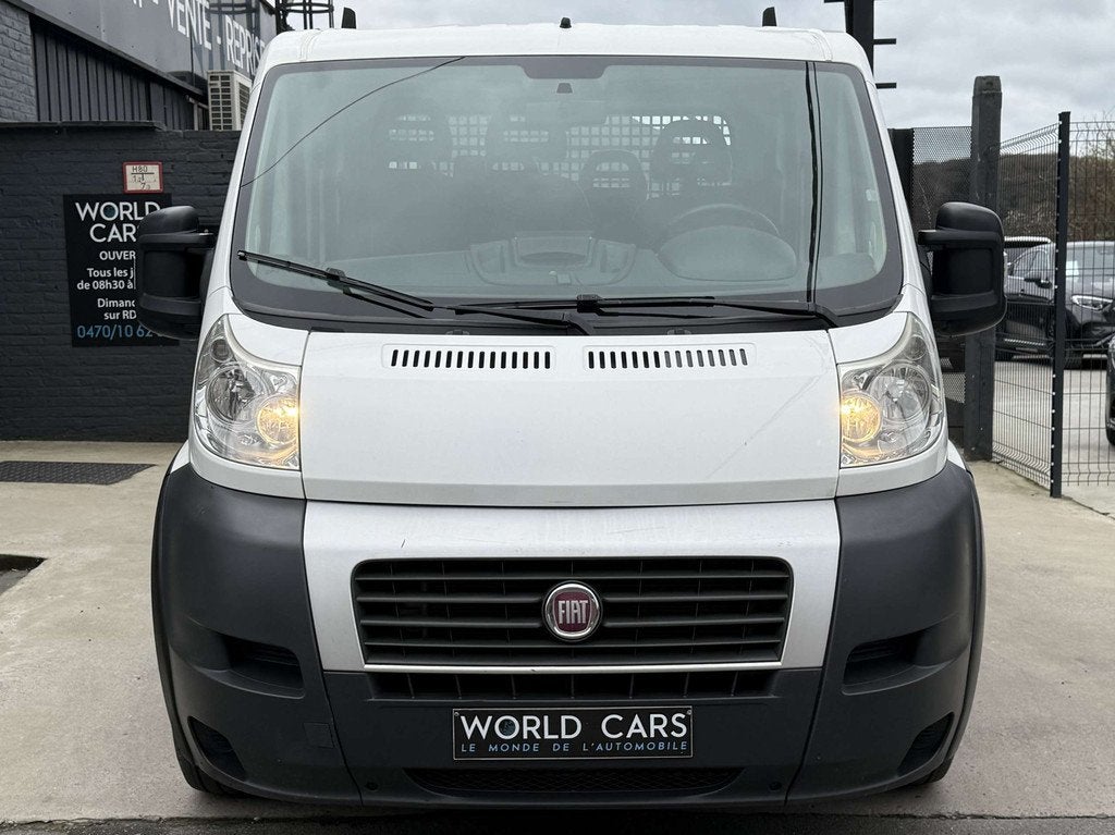 Fiat Ducato 2.3D L4 7PLACES TVAC*BTWIN BENNE GARANTIE 12MOIS, Voorwielaandrijving, Stof, Gebruikt, Zwart