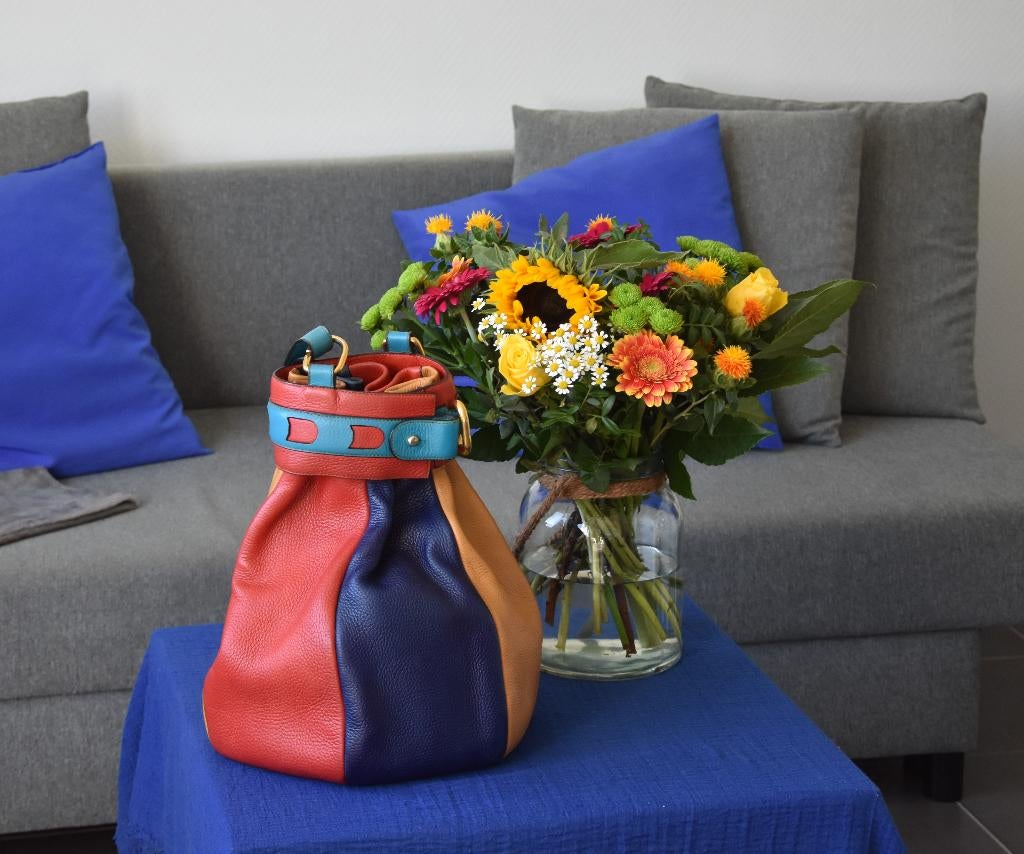 Delvaux Ecole multicolor - Ben jij klaar voor de zomer?, Gebruikt, Overige kleuren, Leer, Ophalen