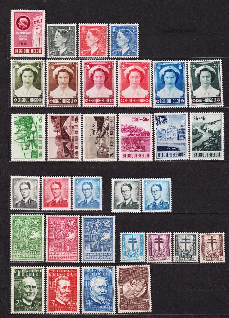 België volledig jaar 1953 **, Verzenden, Postfris, Postfris