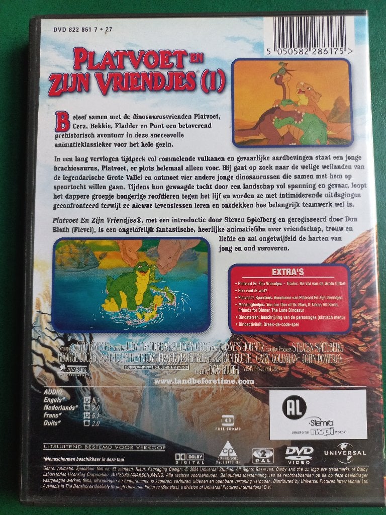 Platvoet en zijn vriendjes I (1988), Nederlands, Tekenfilm, Ophalen of Verzenden, Zo goed als nieuw