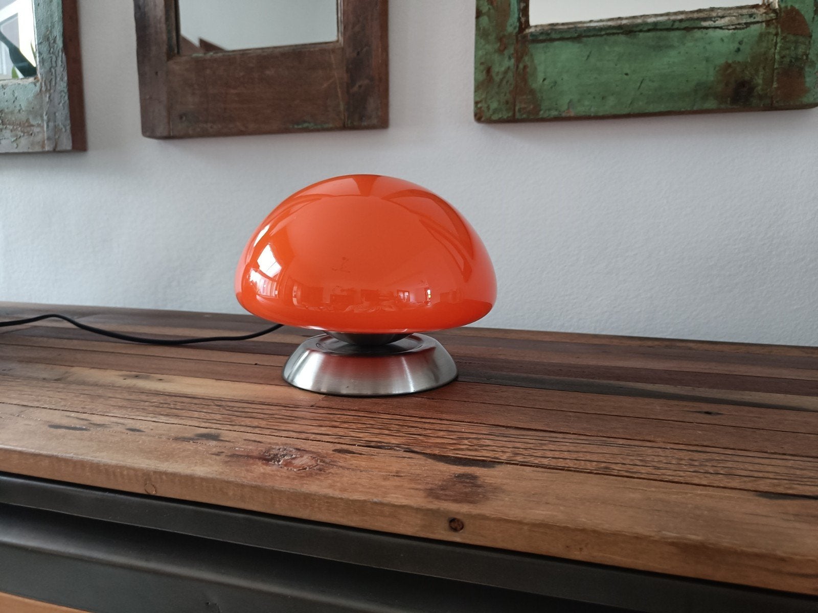 lampe space age/ champignon orange tactile, Antiquités & Art, Enlèvement