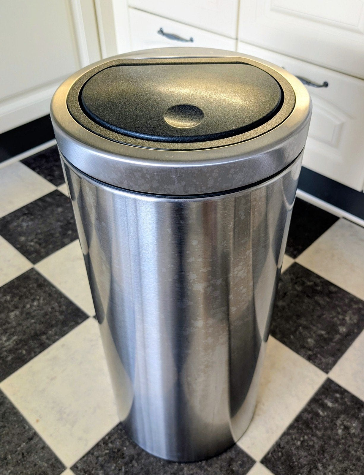 Brabantia touch bin 30 l RVS, Ophalen, Zo goed als nieuw, 30 tot 40 liter, 50 – 75
