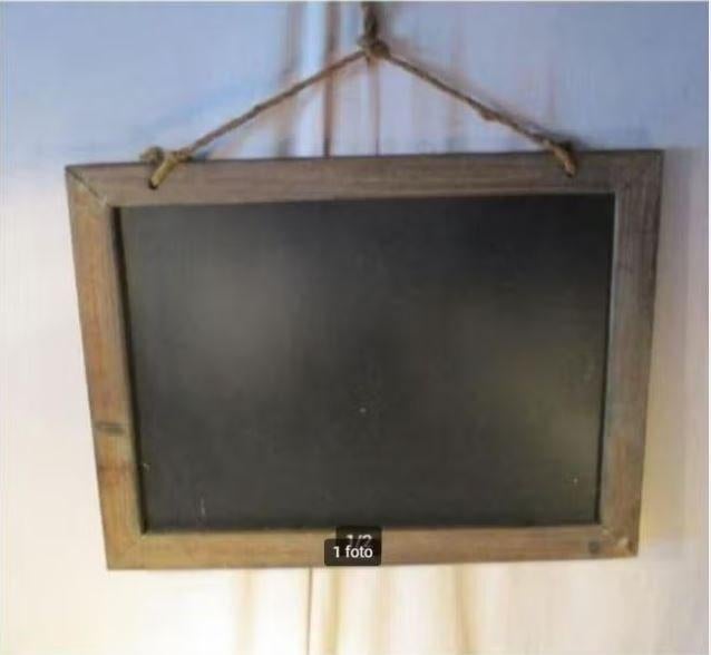 Antieke Houten Krijtbord - 53x40, Huis en Inrichting, Ophalen of Verzenden, Gebruikt, Krijtbord