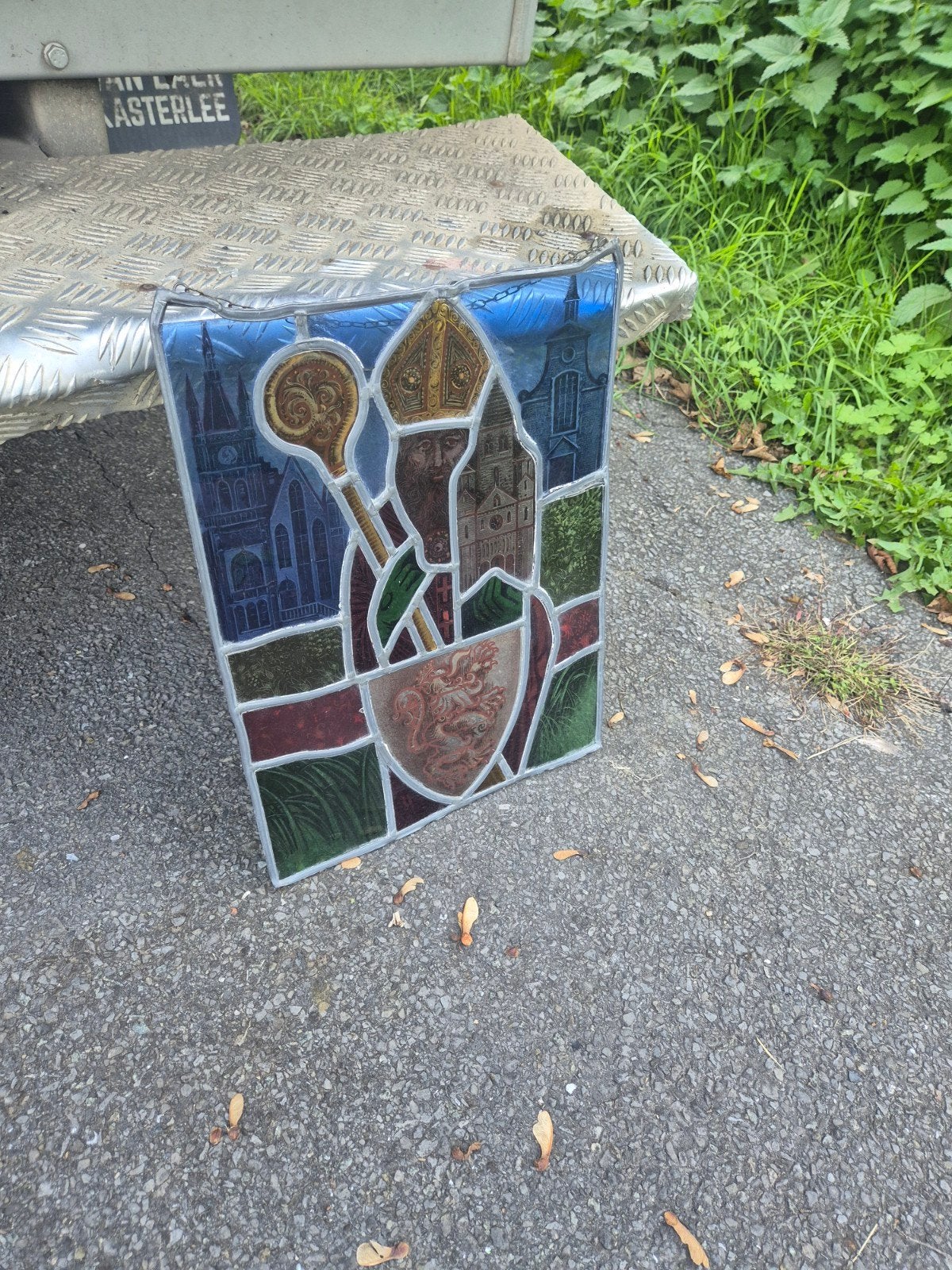 oud glas in lood, Ophalen, Glas in lood