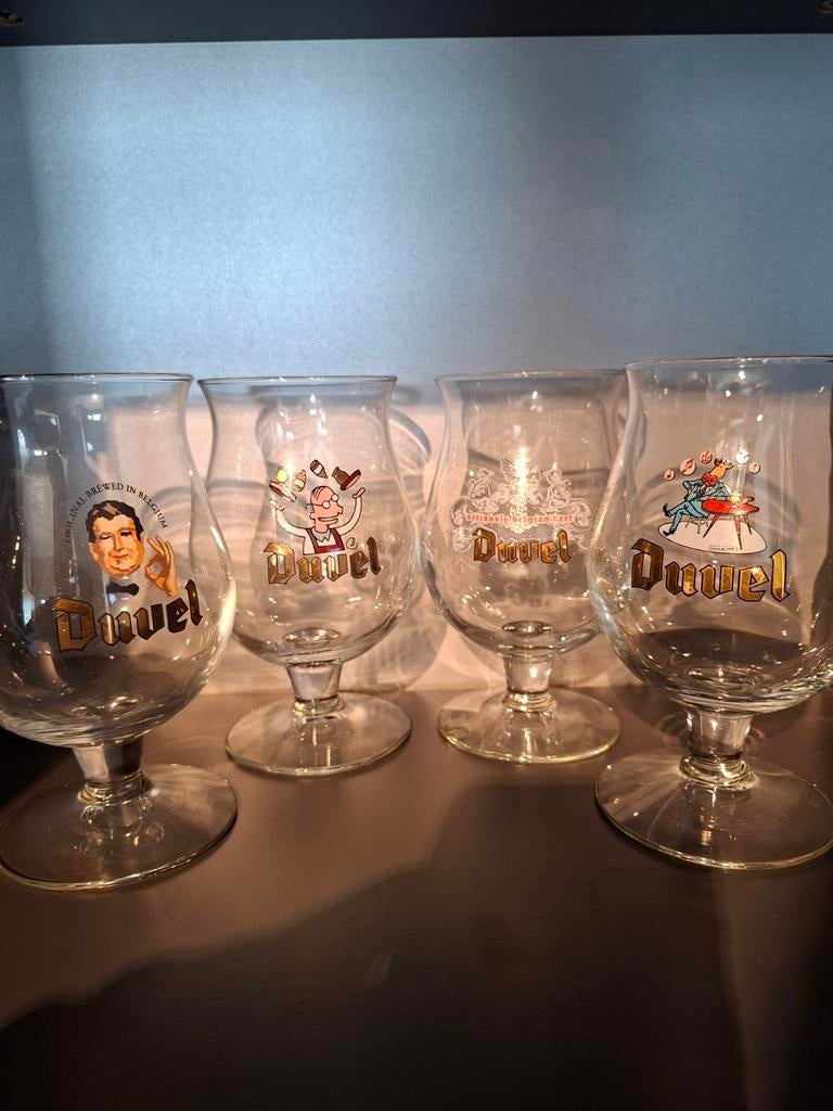 4 Nederlandse duvel glazen, Verzamelen, Ophalen of Verzenden, Duvel