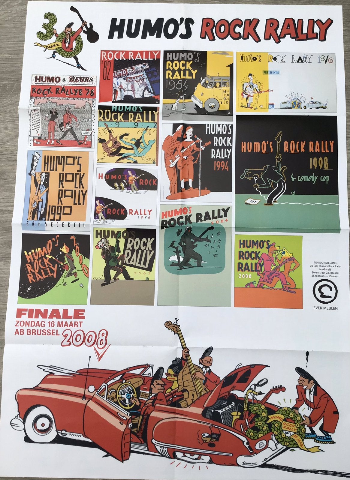 Ever Meulen . Humo’s Rock Rally 2008 ., Collections, Posters & Affiches, Enlèvement, Comme neuf