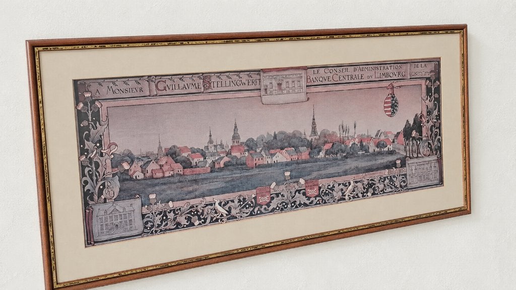 Antiek Panorama Hasselt & Lummen – Groot Formaat (50x108cm), Ophalen, Andere
