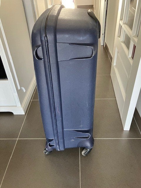 Reiskoffer Samsonite, Uitschuifbare handgreep, Gebruikt, Hard kunststof, 45 tot 55 cm