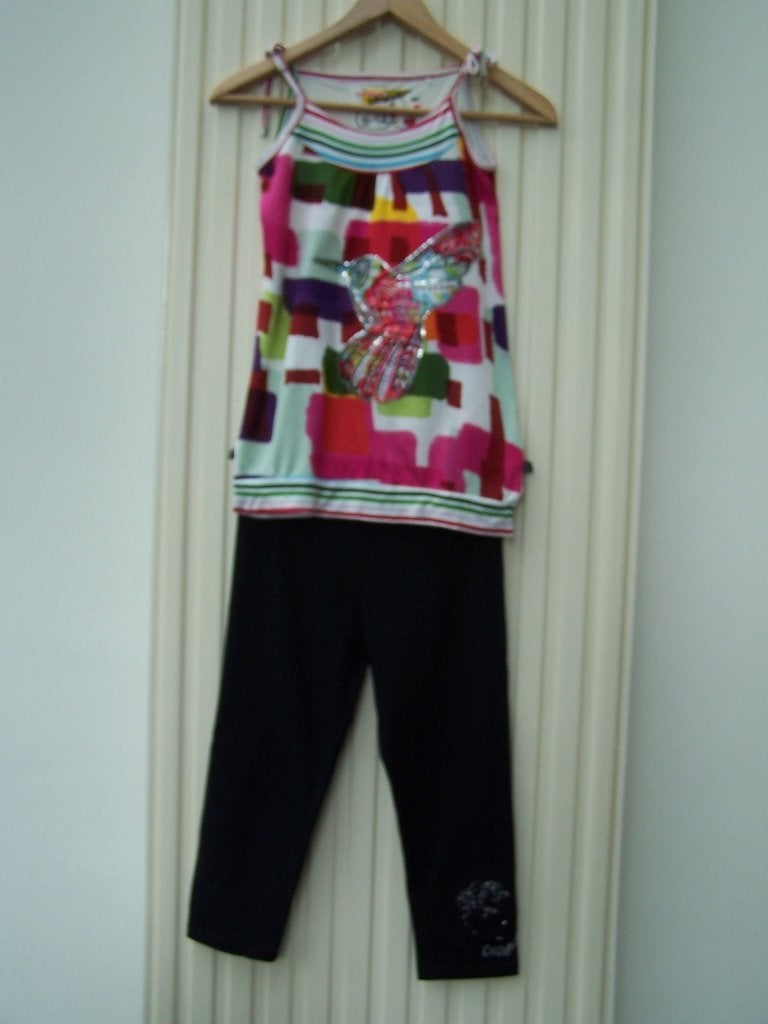 Desigual top + legging – maat 11-12 jaar – mooie set, Desigual, Meisje, Ophalen of Verzenden, Zo goed als nieuw