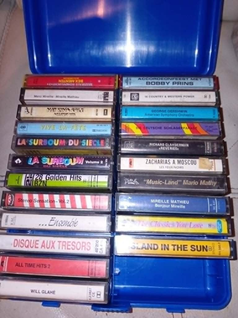 lot van 22 vintage muziekcassettes, Gebruikt, 2 t/m 25 bandjes, Overige genres, Ophalen of Verzenden