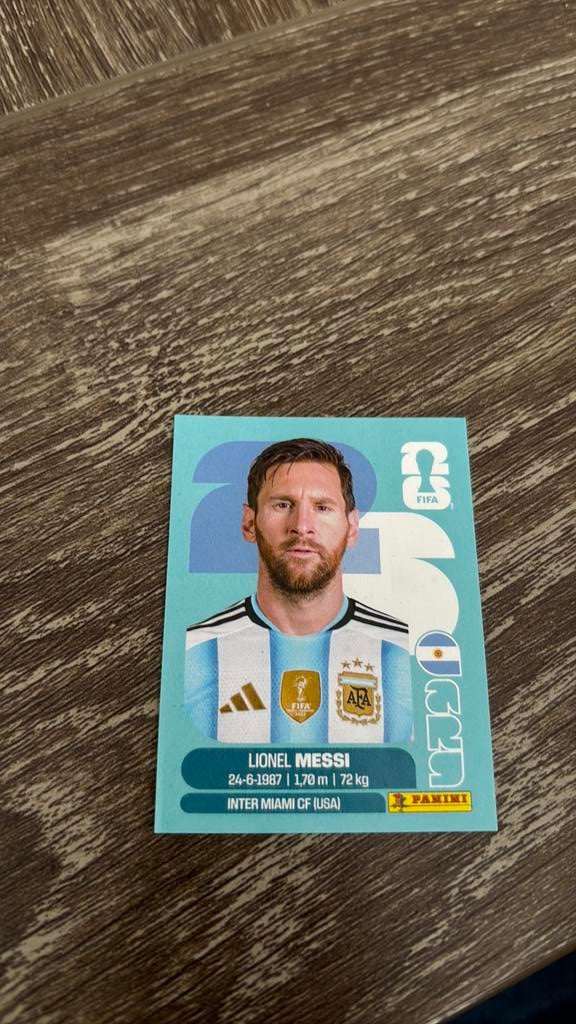 Wk panini 2026 messi voetbalkaart, Ophalen, Zo goed als nieuw