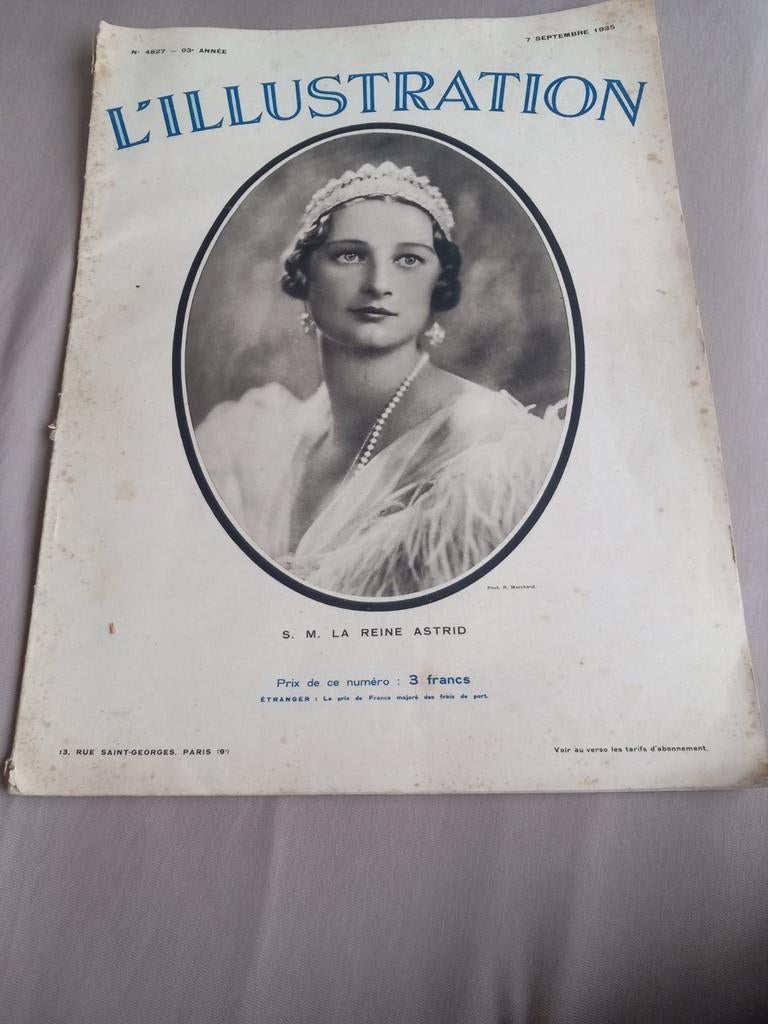 Revue  L'illustration  , parution du 07 septembre 1935, Enlèvement ou Envoi