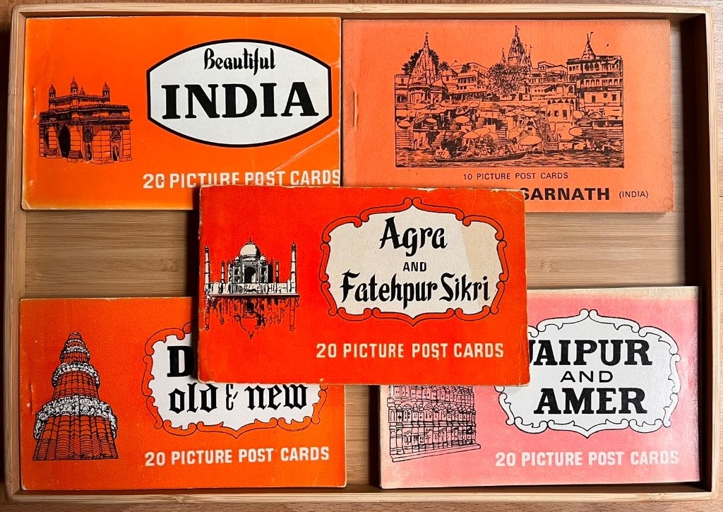 Lot of 5 Vintage 1970s India Souvenir Picture Postcards, Ophalen of Verzenden
