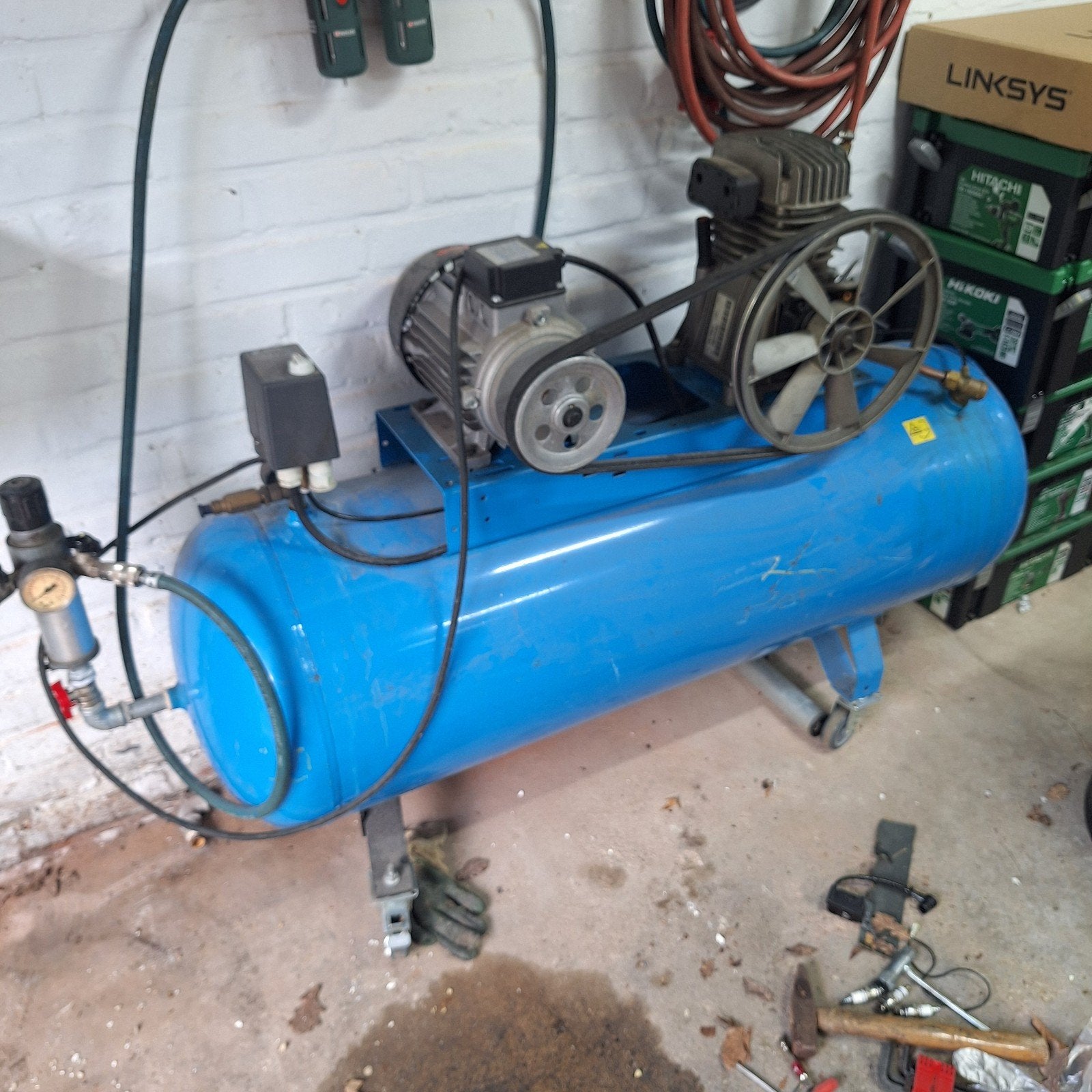 compressor 100l, Doe-het-zelf en Bouw, Ophalen
