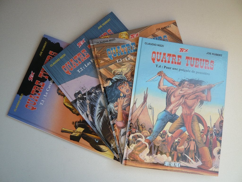 Bd TEX – QUATRE TUEURS tomes 1 à 4 (EO état neuf), Livres, BD, Comme neuf, Série complète ou Série, Enlèvement ou Envoi