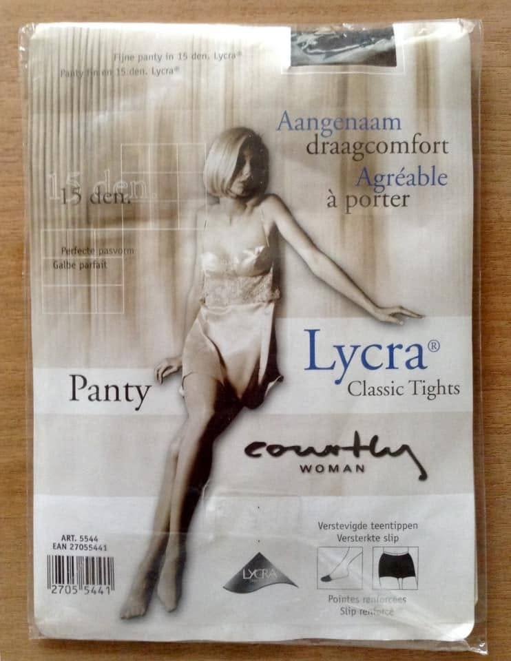 Fijne panty Courtly Woman Lycra 15 den – Maat XL–Bruin–NIEUW, Maat 48/52 (XL), Bruin, Nieuw, Ophalen of Verzenden