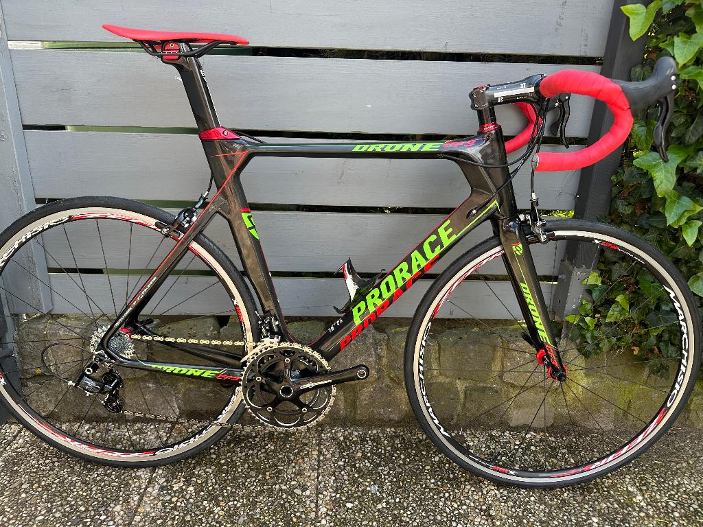 VÉLO DE ROUTE CARBON PRORACE DRONE CF3. 58 cm., Frein sur jante, Enlèvement ou Envoi, 57 à 61 cm, Utilisé