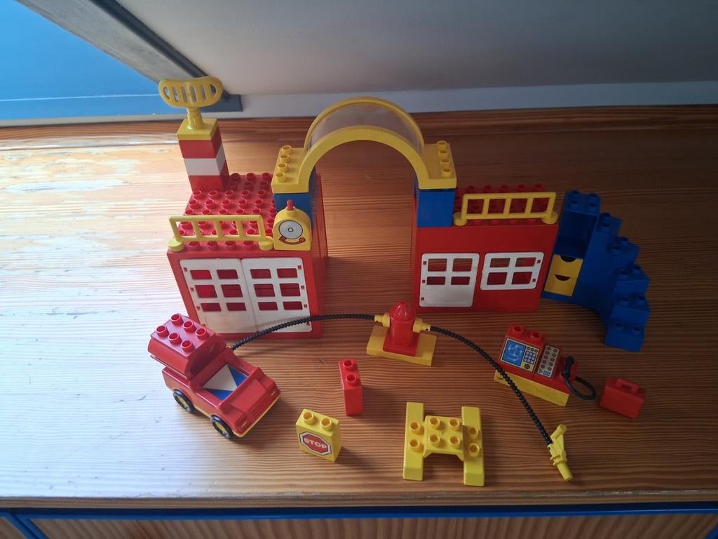 Vintage brandweerkazerne lego duplo, Kinderen en Baby's, Speelgoed | Duplo en Lego, Ophalen of Verzenden, Duplo