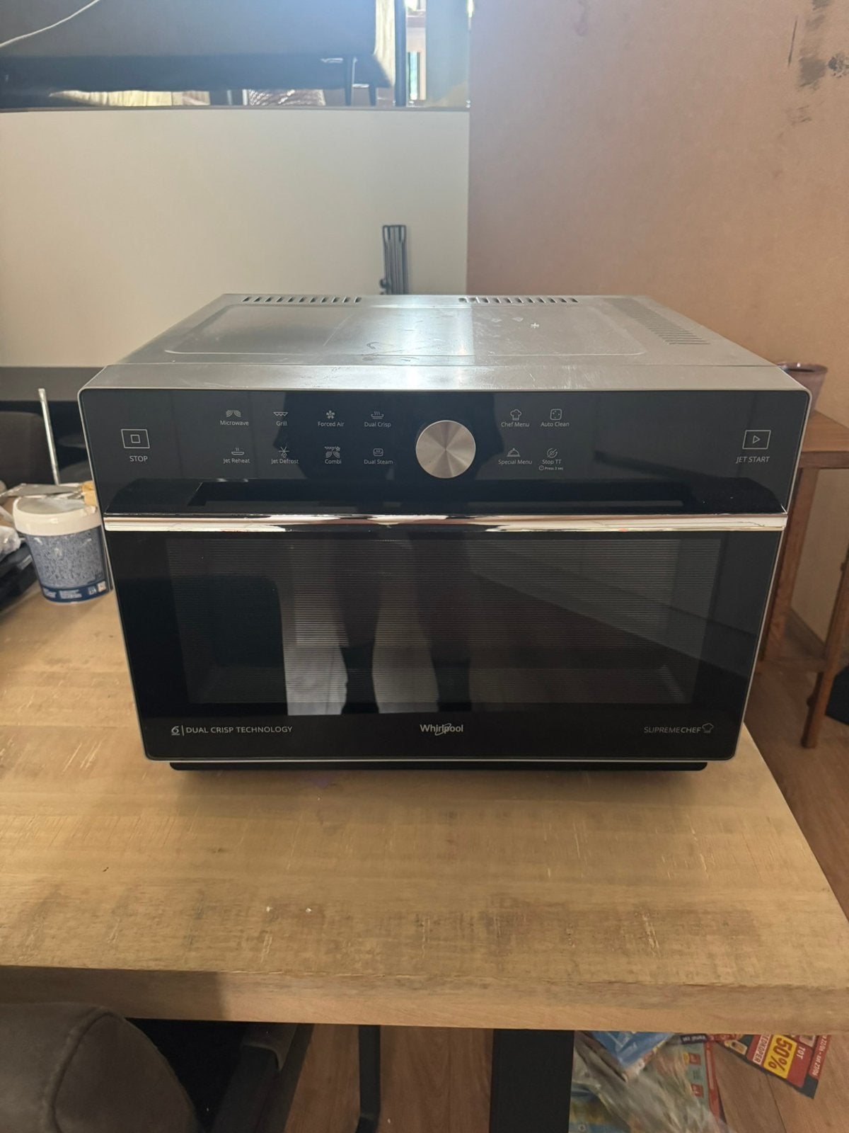 Four à micro-ondes combiné Whirlpool SupremeChef MWP 339 SB, Electroménager, Micro-ondes, Comme neuf, Autoportant, Gril, Plaque tournante