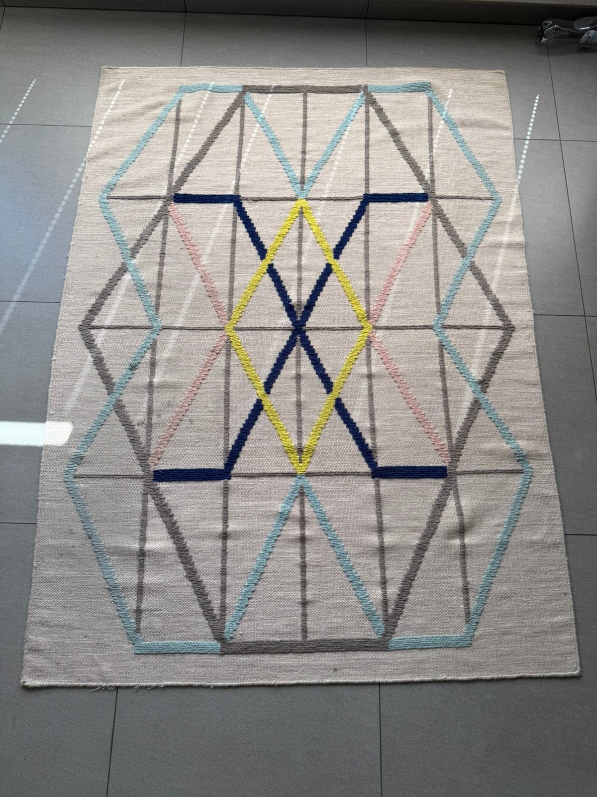 Wollen tapijt van Ikea, 128x180, Ophalen, Gebruikt
