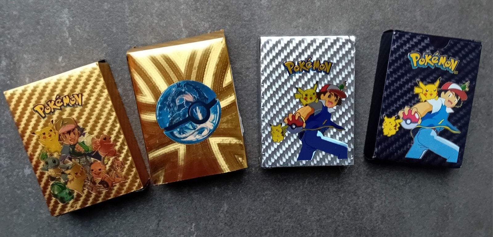set van 4 Pokěmon speelkaarten, Ophalen of Verzenden, Zo goed als nieuw, Overige typen