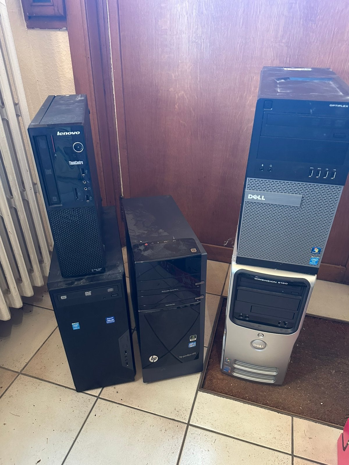 5 oudere computers en lotje extra onderdelen, Computers en Software, Ophalen, Gebruikt