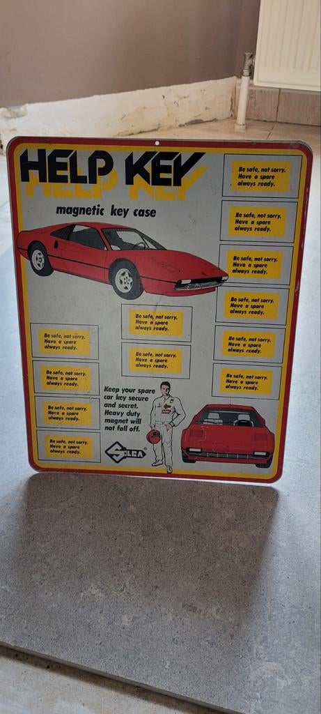 Blikken bord Ferrari help key, Ophalen