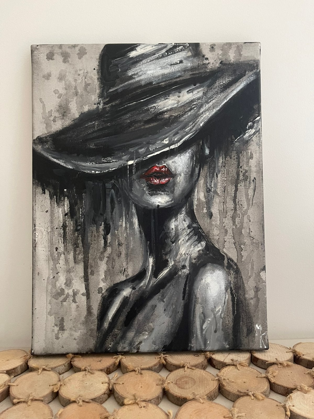 Peinture abstraite de dame de classe - Mk Art, Enlèvement ou Envoi