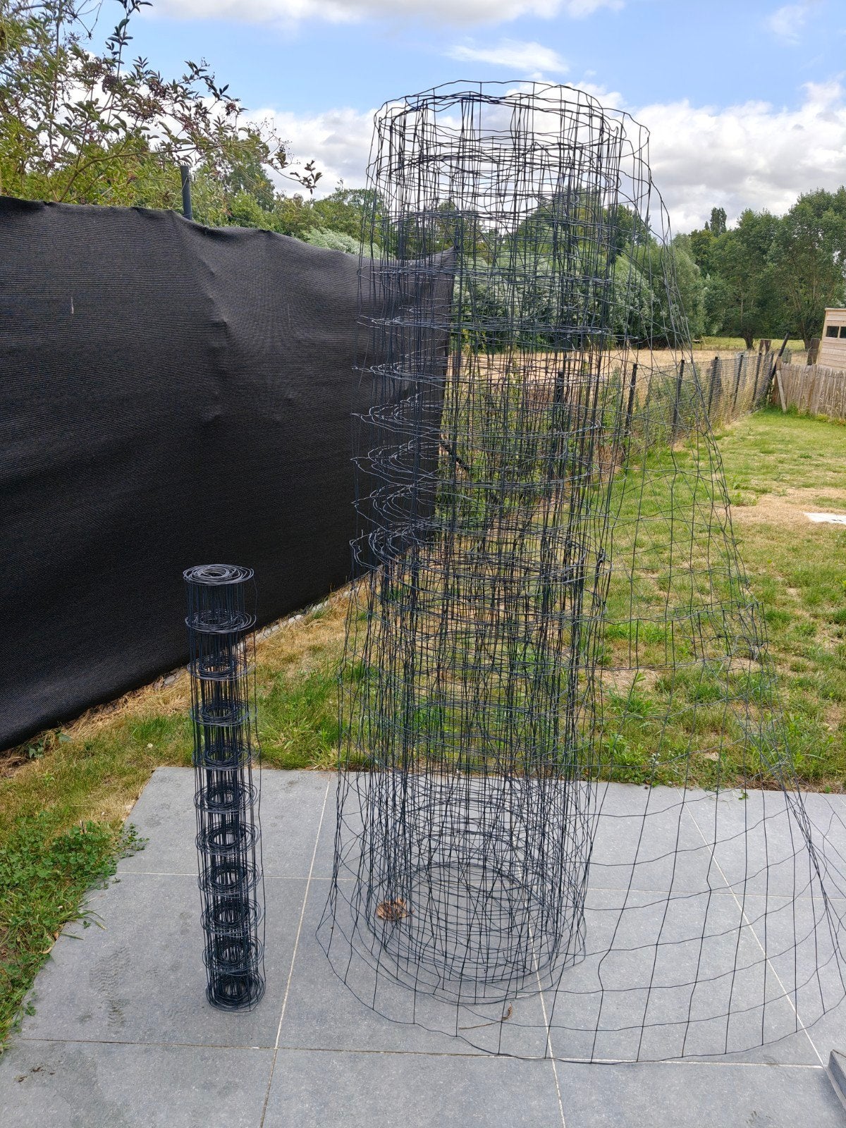 Grillage de jardin gris (2m de haut + 1m de haut), Enlèvement, Fil