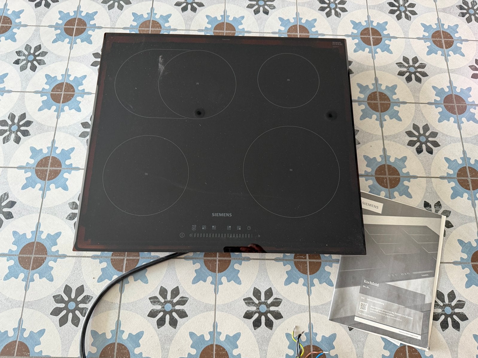 Siemens inductie kookplaat 60cm, Elektronische apparatuur, Kookplaten, Ophalen, Gebruikt, Inductie, 4 kookzones