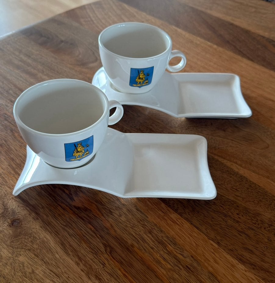 Koffietassen set met koekjesbord (nieuw), Ophalen, Nieuw