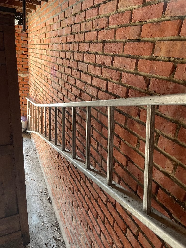 Ladder inox +- 4meter, Bricolage & Construction, Échelles & Escaliers, Enlèvement, Utilisé, Échelle, 4 mètres ou plus