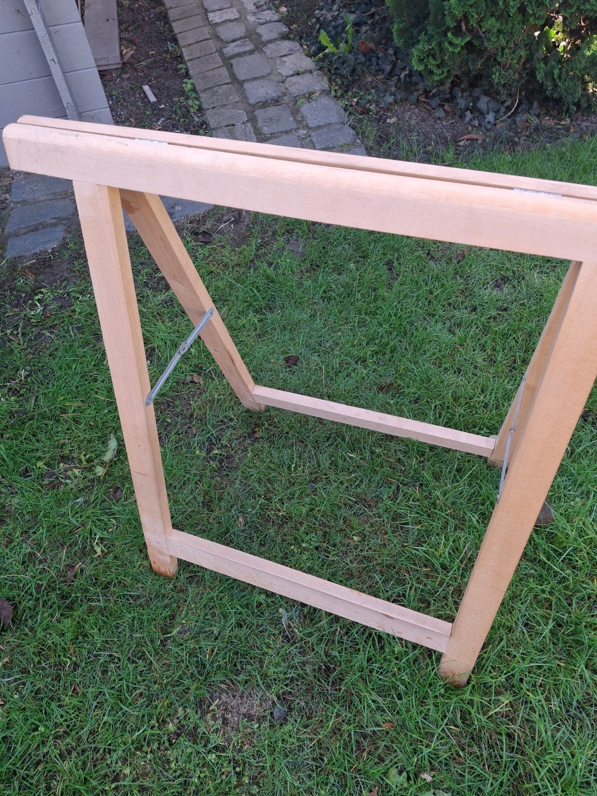 2 nieuwe,identieke houten schragen, Ophalen, Nieuw, 70 tot 120 cm