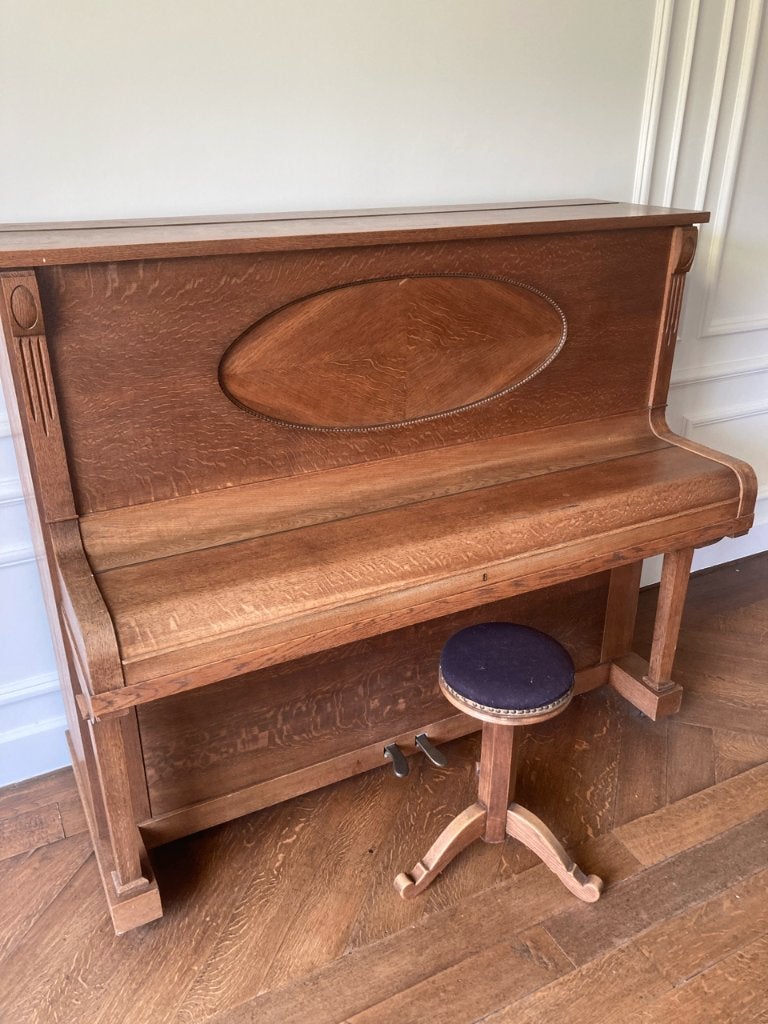 Piano avec tabouret de piano (Georges Cnudde, Gand), Brocante, Enlèvement, Utilisé, Bois