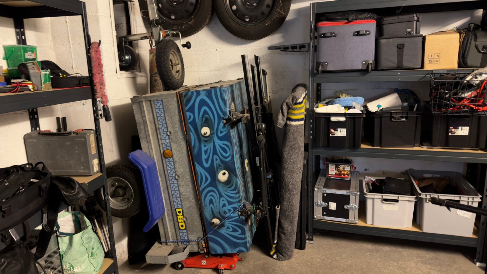 Remorque bagages avec porte vélos, Enlèvement, Utilisé, Remorque à bagages