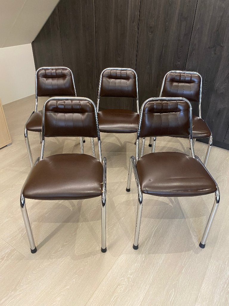 Eetkamerstoelen, Maison & Meubles, Brun, Enlèvement, Autres matériaux, Cinq, Six Chaises ou plus