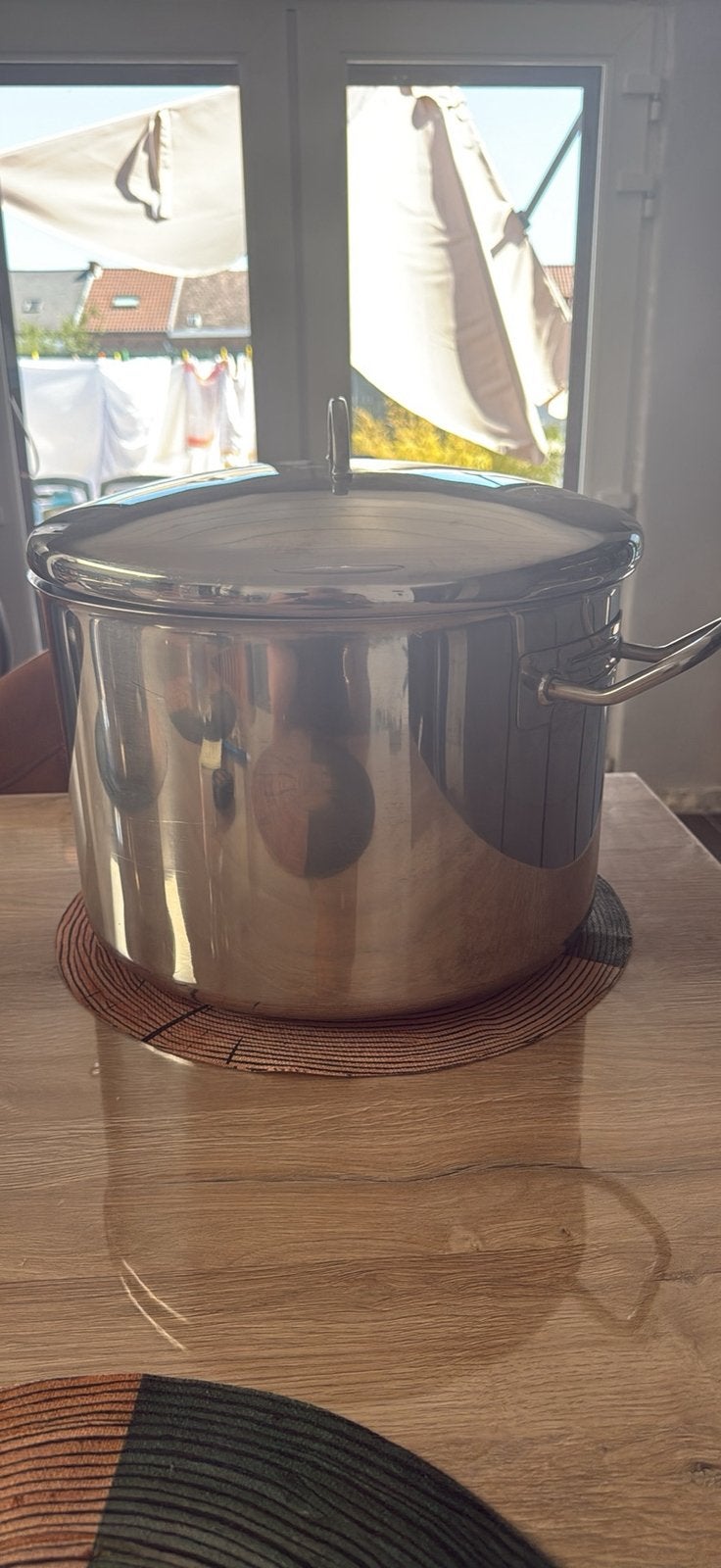 Grande casserole inox 18/10 20 litres, Huis en Inrichting, Ophalen, Zo goed als nieuw, Inox
