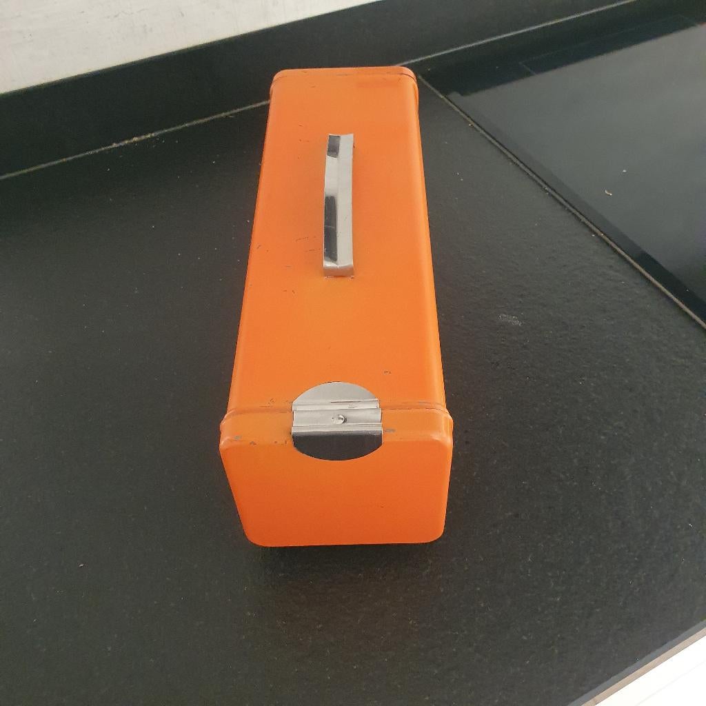 Vintage Brabantia ontbijtkoekblik oranje  jaren 70, Ophalen, Overige typen