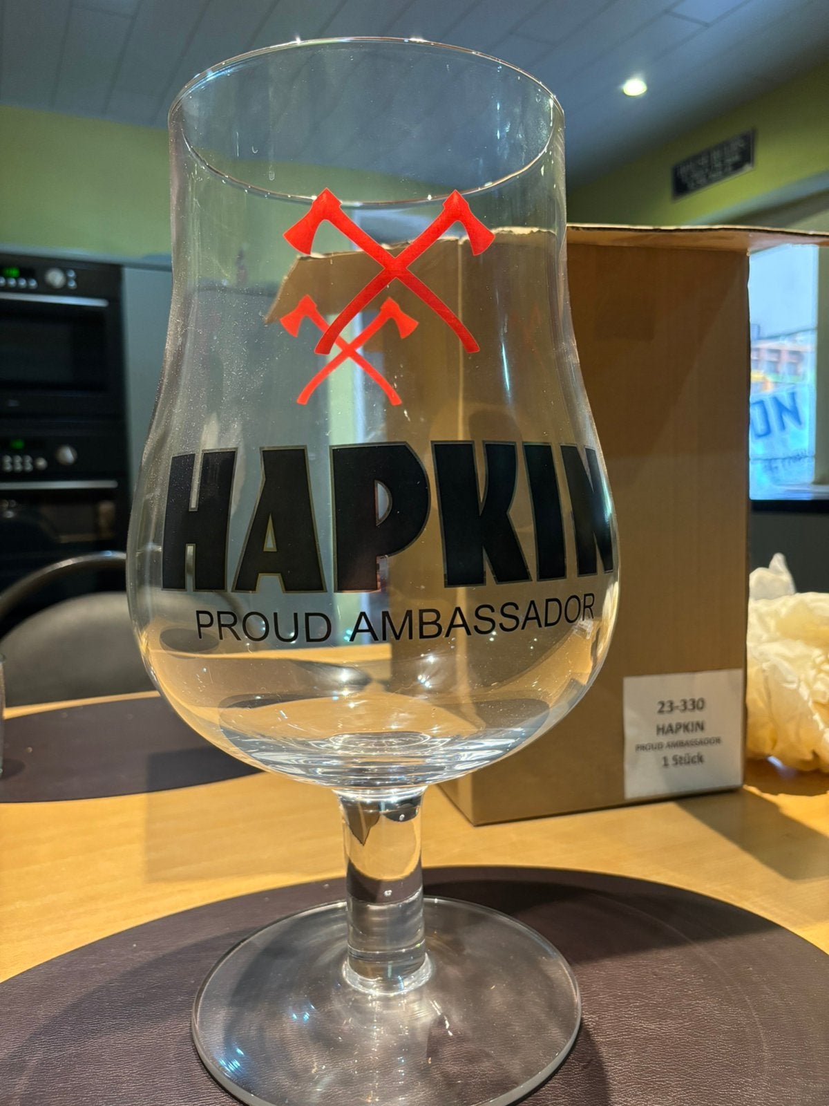 XL Hapkin glas, Verzamelen, Ophalen, Zo goed als nieuw